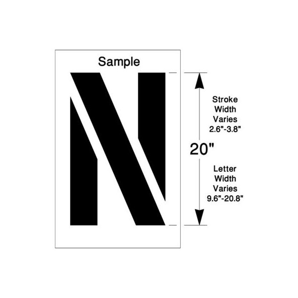 Newstripe 20" Individual Letters & Numbers, 1/8" Thick, PolyTough, Plastic, White